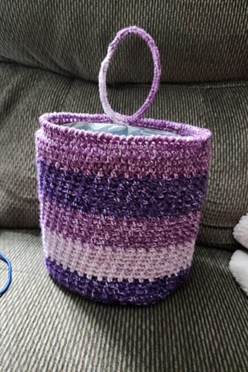 5 Crochet Car Trash Basket Free Patterns