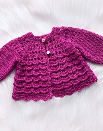 6 Crochet Layered Baby Cardigan Free Patterns