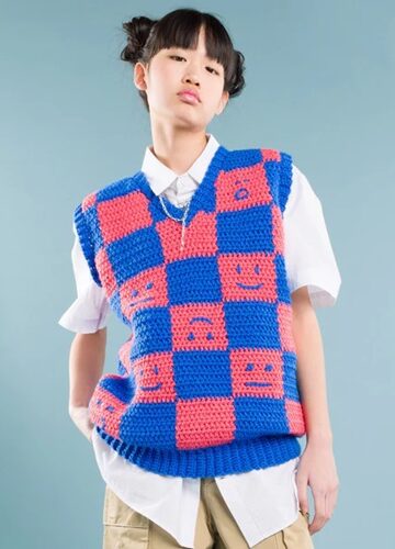 9 Checkered Vest Free Crochet Patterns For Women