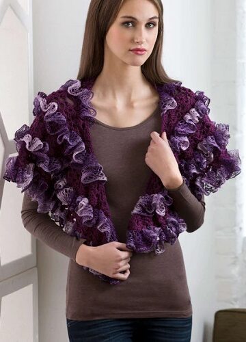 11 Crescent Shawl Free Crochet Patterns