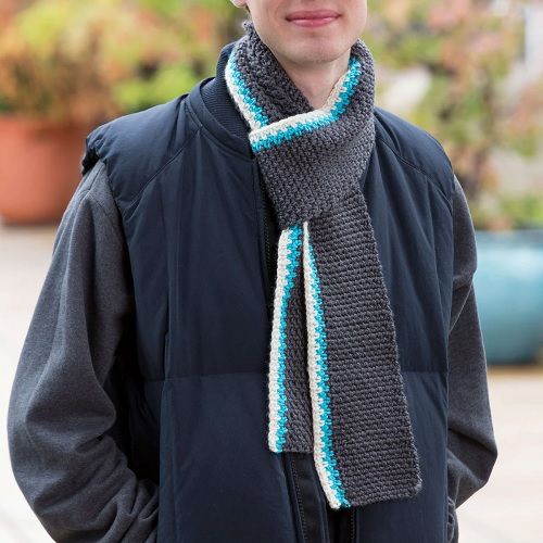 mens scarf crochet free patterns